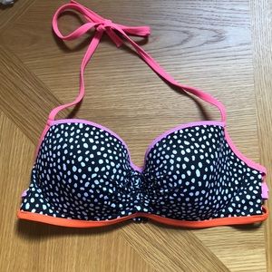 Victoria’s Secret polka dot halter swim top